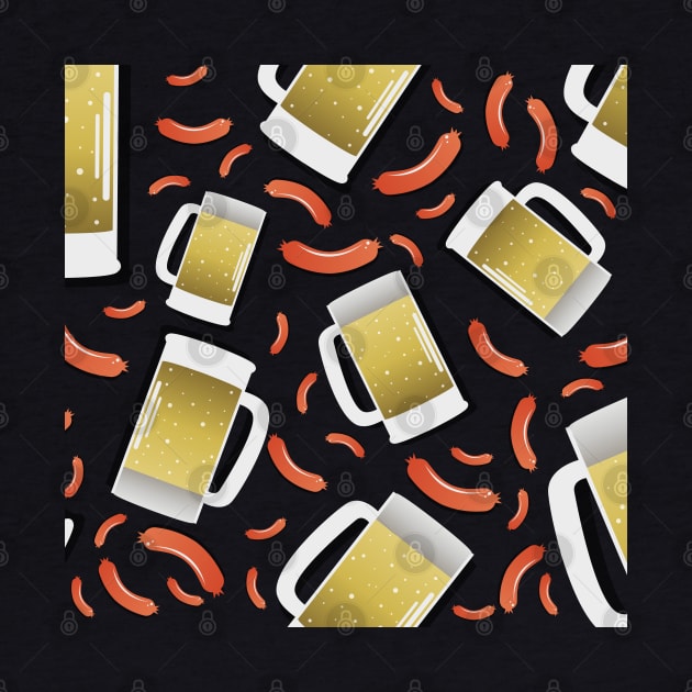 Pretzel and beer pattern by FOGSJ